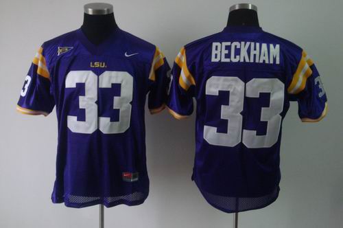 NCAA LSU Tigers 33 Odell Beckham Purple Jerseys