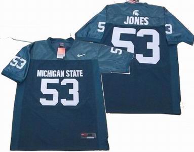 NCAA Michigan State Spartans #53 JONES green JERSEYS