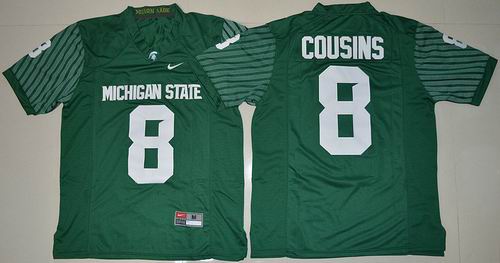 NCAA Michigan State Spartans 8# COUSINS green jerseys
