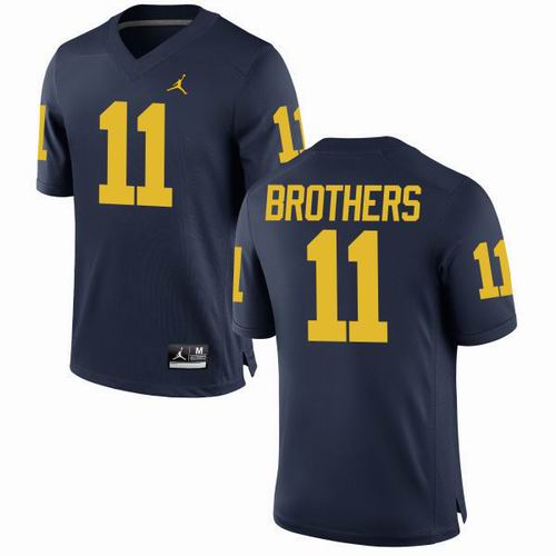 NCAA Michigan Wolverines #11 Wistert Brothers Navy Blue jerseys