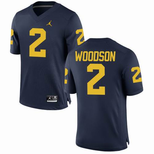 NCAA Michigan Wolverines #2 Charles Woodson navy blue Jersey