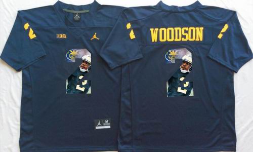 NCAA Michigan Wolverines #2 Charles Woodson navy blue fashion Jersey