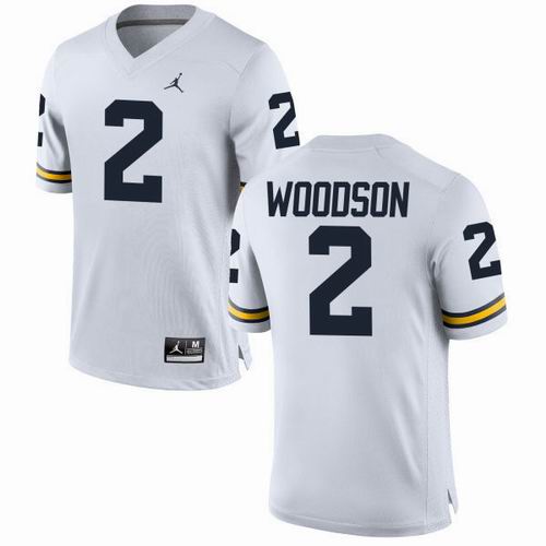 NCAA Michigan Wolverines #2 Charles Woodson white Jersey