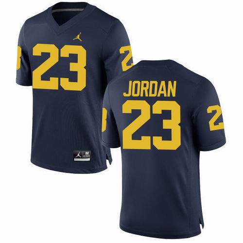 NCAA Michigan Wolverines #23 Michael Jordan Navy Blue jerseys