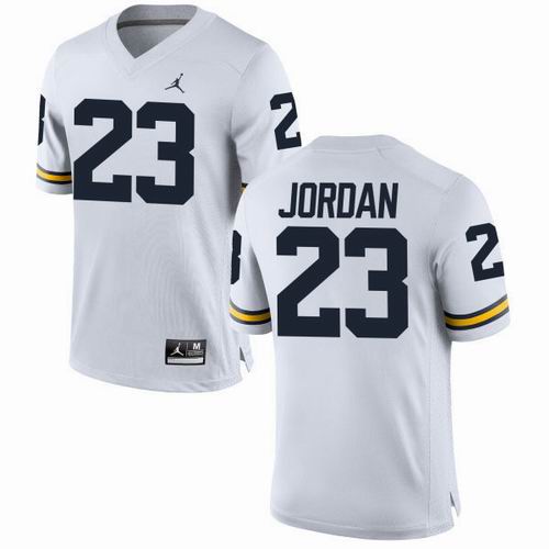 NCAA Michigan Wolverines #23 Michael Jordan White jerseys