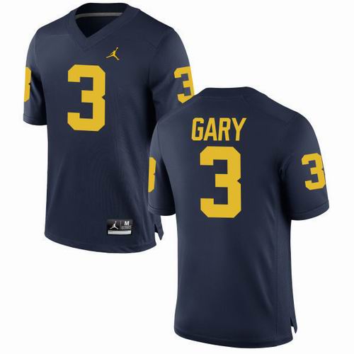 NCAA Michigan Wolverines #3 Rashan Gary Navy Blue jerseys