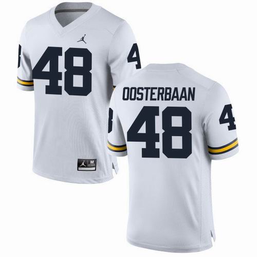 NCAA Michigan Wolverines #48 Bennie Oosterbann White jerseys