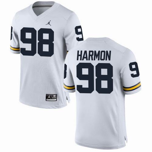 NCAA Michigan Wolverines #98 Tom Harmon white jerseys