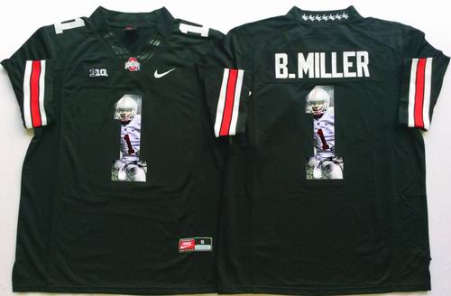 NCAA Ohio State Buckeyes #1 Braxton Miller Black limited fashion Jersey