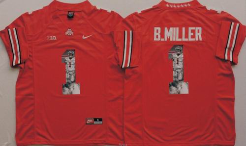 NCAA Ohio State Buckeyes #1 Braxton Miller red limited fashion Jersey