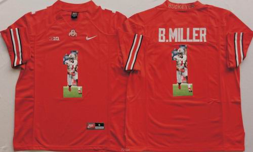 NCAA Ohio State Buckeyes #1 Braxton Miller red limited fashion Jersey2