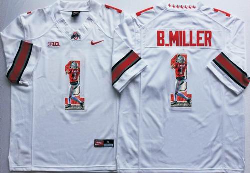 NCAA Ohio State Buckeyes #1 Braxton Miller white fashion Jersey1
