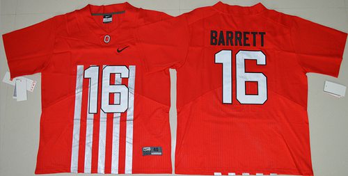 NCAA Ohio State Buckeyes #16 J. T. Barrett Red Jersey