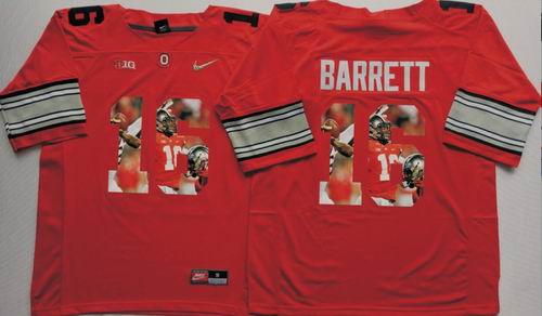 NCAA Ohio State Buckeyes #16 J. T. Barrett red fashion Jersey