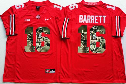 NCAA Ohio State Buckeyes #16 J. T. Barrett red limited fashion Jersey
