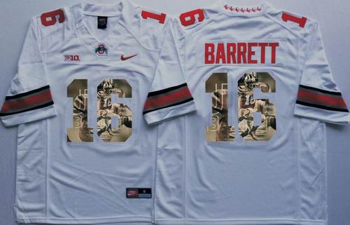 NCAA Ohio State Buckeyes #16 J. T. Barrett white limited fashion Jersey
