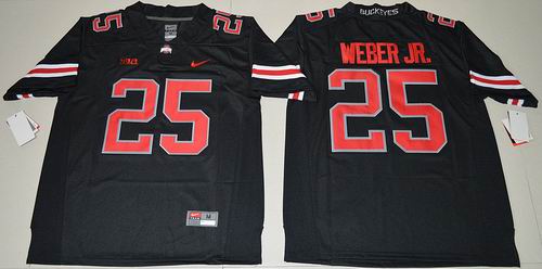 NCAA Ohio State Buckeyes #25 Mike Weber Jr. Red Jersey