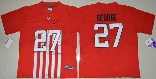 NCAA Ohio State Buckeyes #27 Eddie George Red Jersey