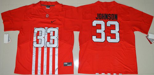 NCAA Ohio State Buckeyes #33 Pete Johnson Red Jersey