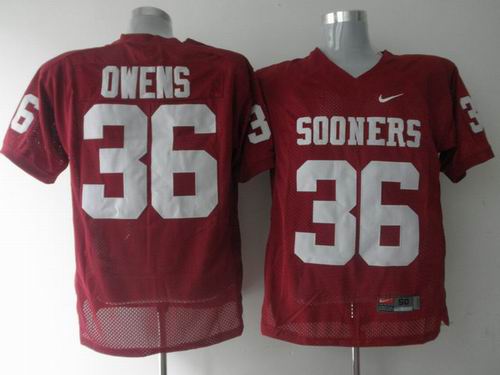 NCAA Oklahoma Sooners #36 Steve Owens Red Jersey