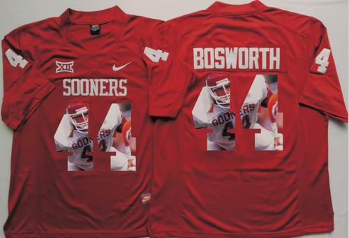 NCAA Oklahoma Sooners #44 Brian Bosworth red fashion Jersey