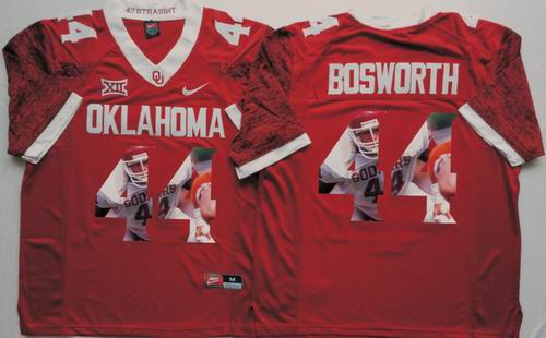 NCAA Oklahoma Sooners #44 Brian Bosworth red limited fashion Jersey