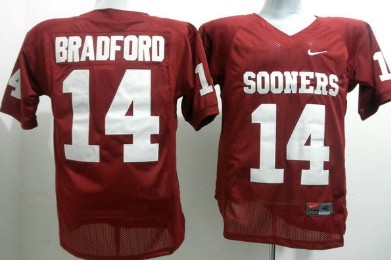 NCAA Oklahoma Sooners 14# Bradford red Jersey