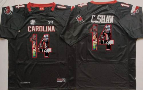 NCAA South Carolina Gamecocks #14 Connor Shaw black fashion Jersey
