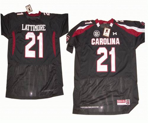 NCAA South Carolina Gamecocks 21 Marcus Lattimore Garnet black jersey