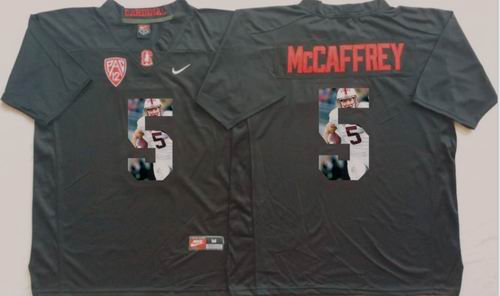 NCAA Stanford Cardinal #5 Christian McCaffrey black fashion Jerseys