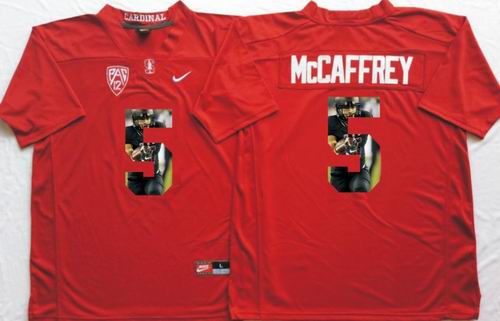 NCAA Stanford Cardinal #5 Christian McCaffrey red fashion Jerseys