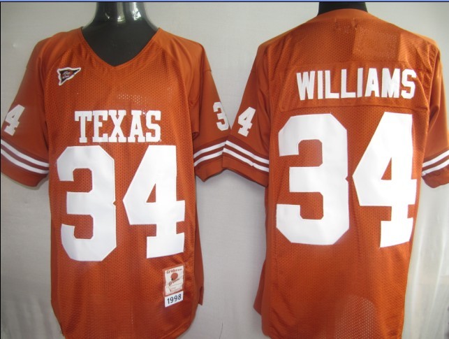 NCAA TEXAS jerseys 34# WILLIAMS Orange M&N