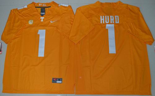 NCAA Tennessee Vols #1 hurd orange Jersey
