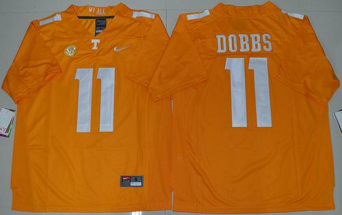 NCAA Tennessee Vols #11 Joshua Dobbs orange Jersey