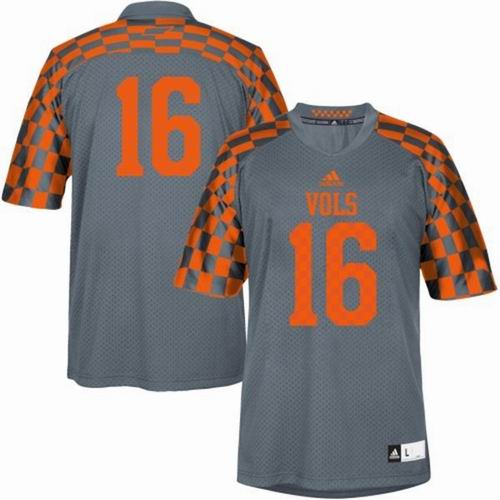 NCAA Tennessee Volunteers #16 Peyton Manning 2014 Alternate Gray Jersey