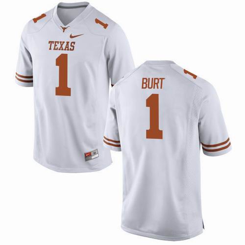 NCAA Texas Longhorns #1 Burt white jersey