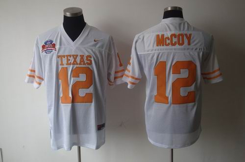 NCAA Texas Longhorns #12 Colt McCoy WHITE Jersey