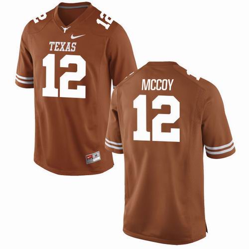 NCAA Texas Longhorns #12 Colt McCoy orange Jersey