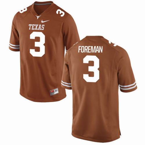 NCAA Texas Longhorns #3 Foreman orange jersey