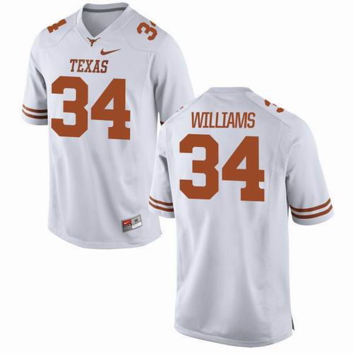 NCAA Texas Longhorns #34 Ricky Williams white jerseys