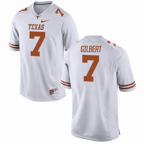 NCAA Texas Longhorns #7 Garrett Gilbert white Jersey