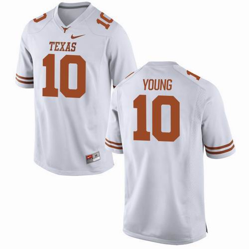 NCAA Texas Longhorns 10# Vince Young white Jersey