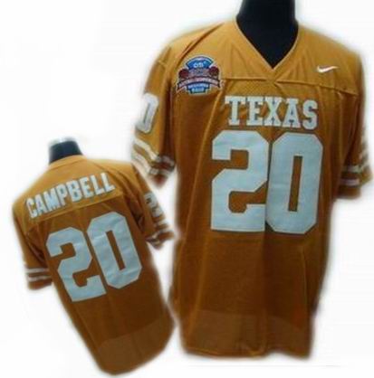 NCAA Texas Longhorns Earl Campbell #20 orange jersey