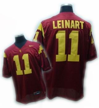 NCAA USC Trojans #11 Leinart football jerseys red