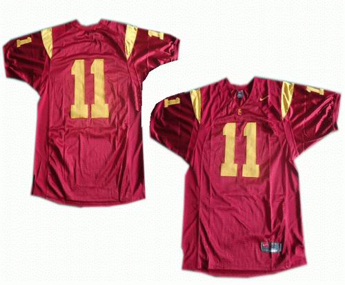 NCAA USC Trojans #11 Matt Leinart Red Football Jersey