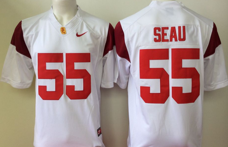 NCAA USC Trojans #55 Junior Seau white limited Football Jersey