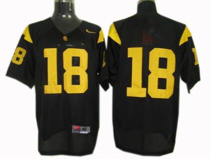 NCAA USC Trojans Football Jersey #18 jerseys black
