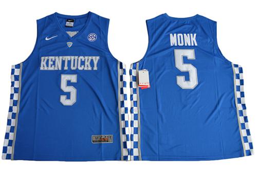 NCAA Villanova Wildcats #5 Malik Monk Royal Blue Basketball Elite Jersey