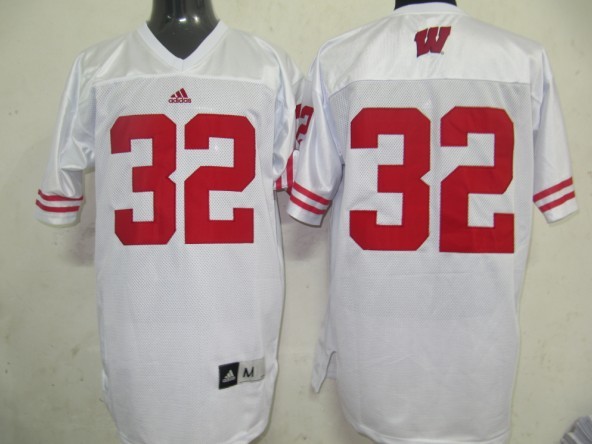 NCAA Wisconsin Badgers 32 White Jerseys