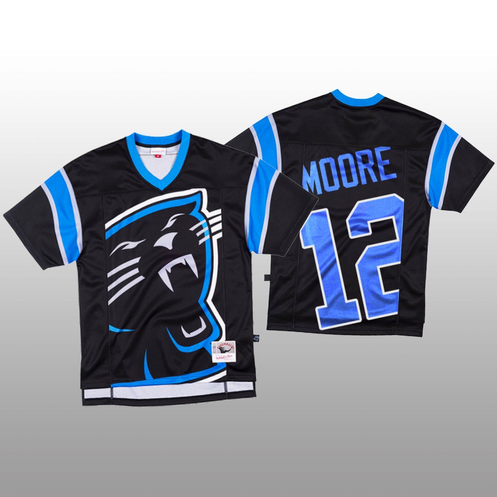 NFL Carolina Panthers #12 DJ Moore Black Men's Mitchell & Nell Big Face Fashion Limited NFL Jersey